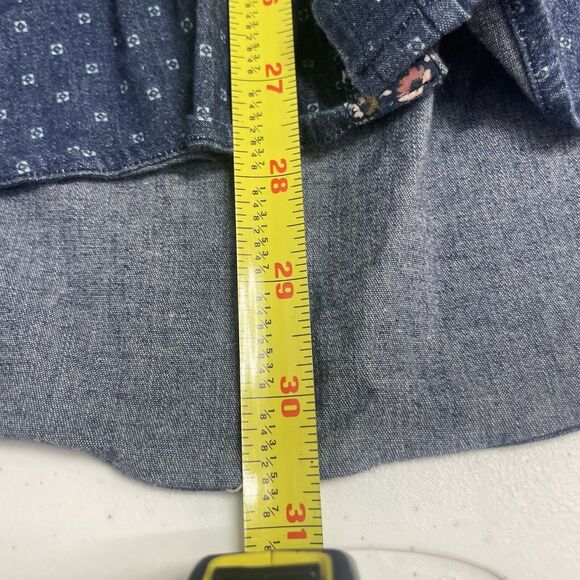 7 Diamonds Shirt Men Large Blue Button Down Geometric Innervisions SMK-6092 - Picture 14 of 15